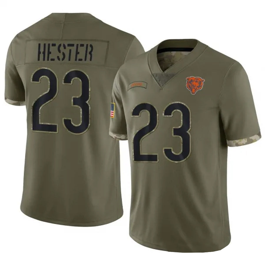 C.Bears #23 Devin Hester Player Salute To Service Olive Football Jerseys football jersey product view 1
