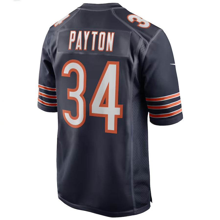 C.Bears #34 Walter Payton Player Navy Home Game Football Jerseys football jersey product view 1