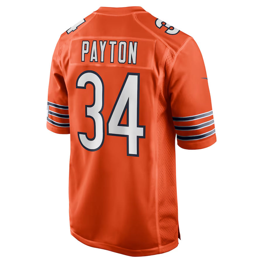 C.Bears #34 Walter Payton Player Orange Alternate Game Football Jerseys football jersey product view 1