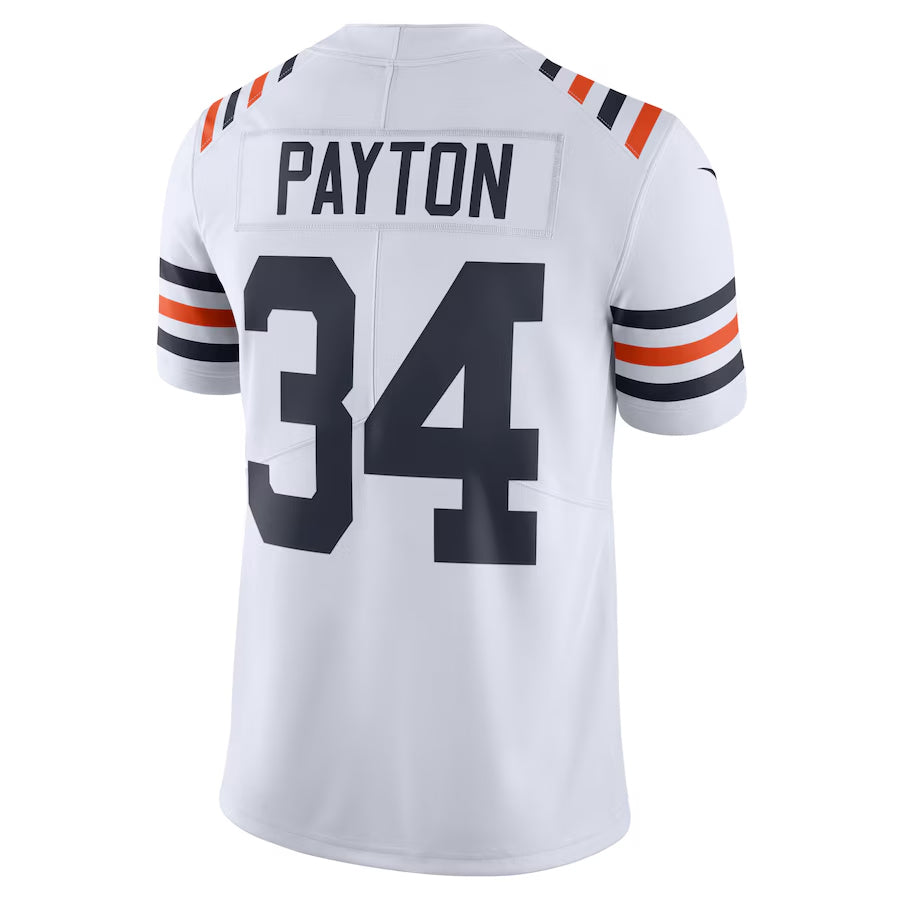C.Bears #34 Walter Payton Player White Alternate Classic Limited Game Football Jerseys football jersey product view 1