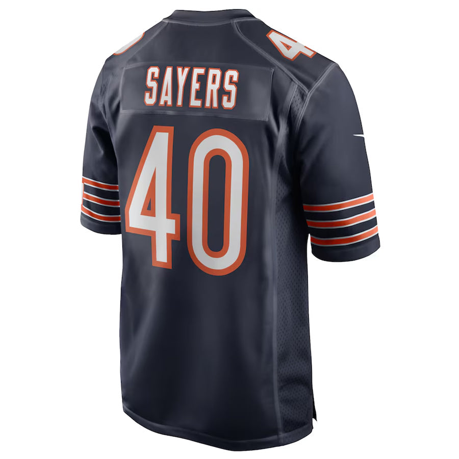C.Bears #40 Gale Sayers Player Navy Home Game Football Jerseys football jersey product view 1