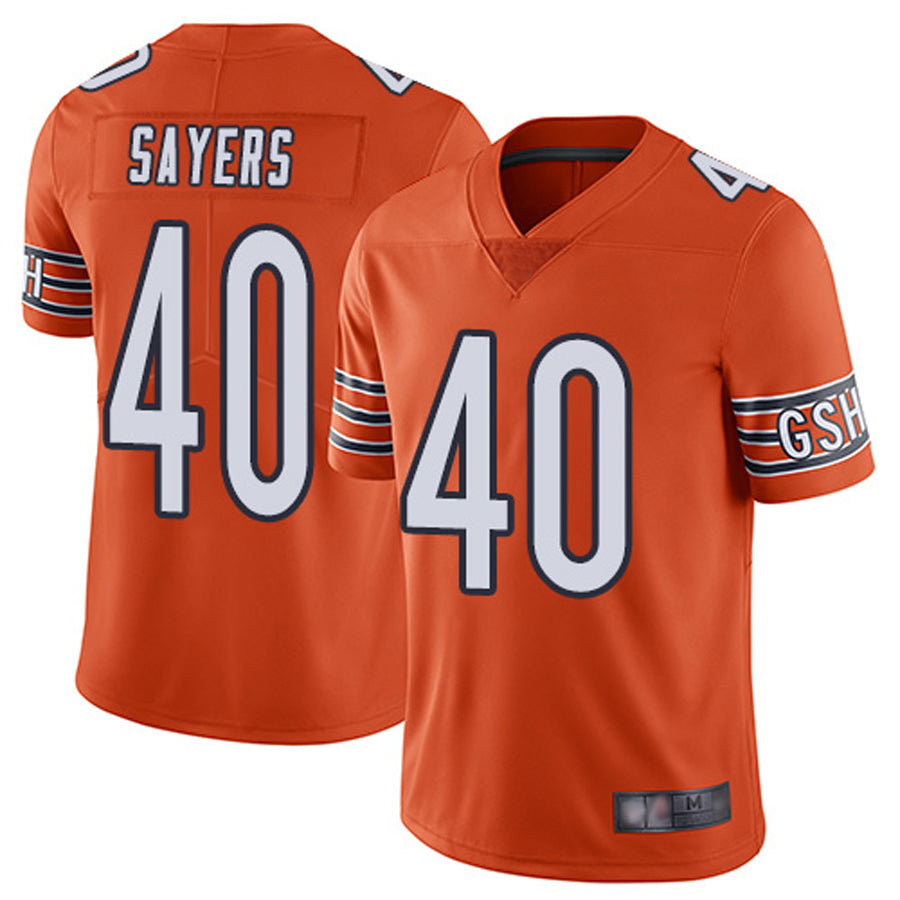 C.Bears #40 Gale Sayers Player Orange Vapor Limited Game Football Jerseys football jersey product view 1