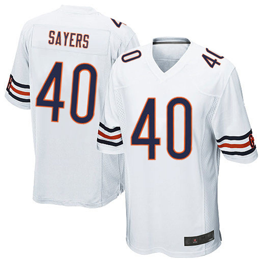 C.Bears #40 Gale Sayers Player White Game Football Jerseys football jersey product view 1