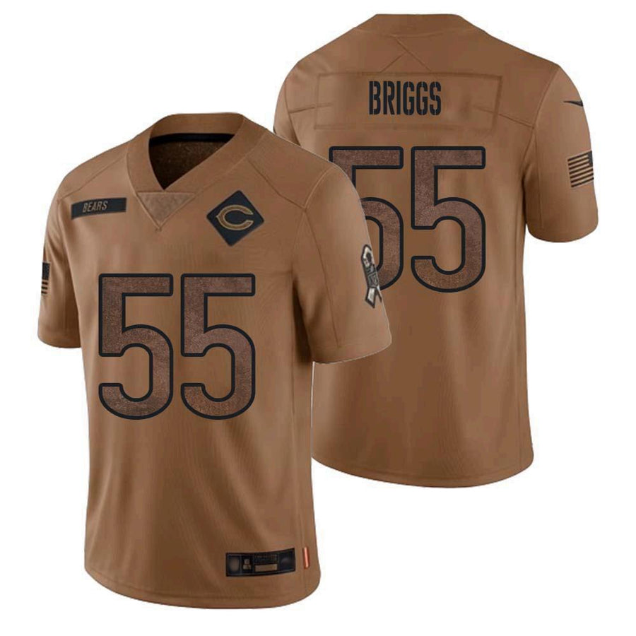 C.Bears #55 Lance Briggs Player Brown Salute To Service Limited Football Jerseys football jersey product view 1