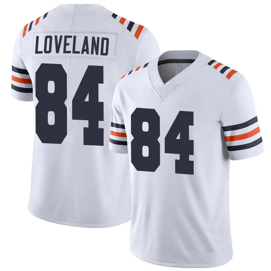 C.Bears #84 Colston Loveland Player White Alternate Classic Vapor Limited Football Jerseys football jersey product view 1