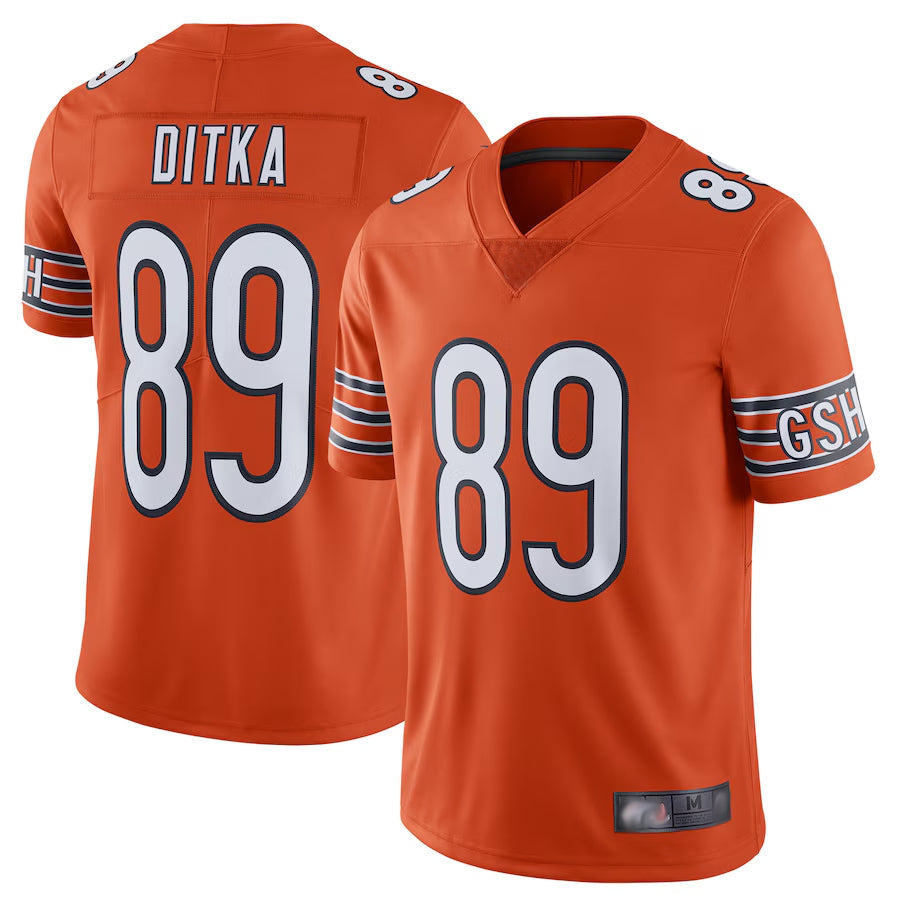 C.Bears #89 Mike Ditka Player Alternate Vapor Untouchable Limited Orange Game Football Jerseys football jersey product view 1