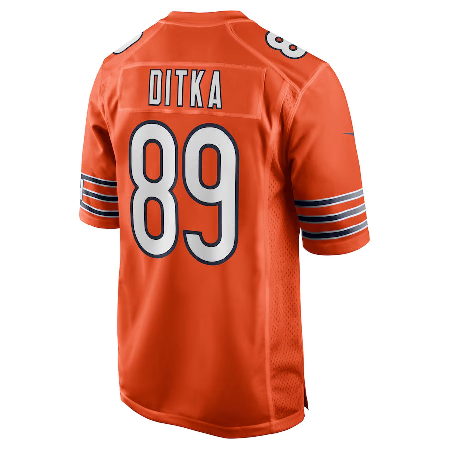 C.Bears #89 Mike Ditka Player Orange Home Game Football Jerseys football jersey product view 1