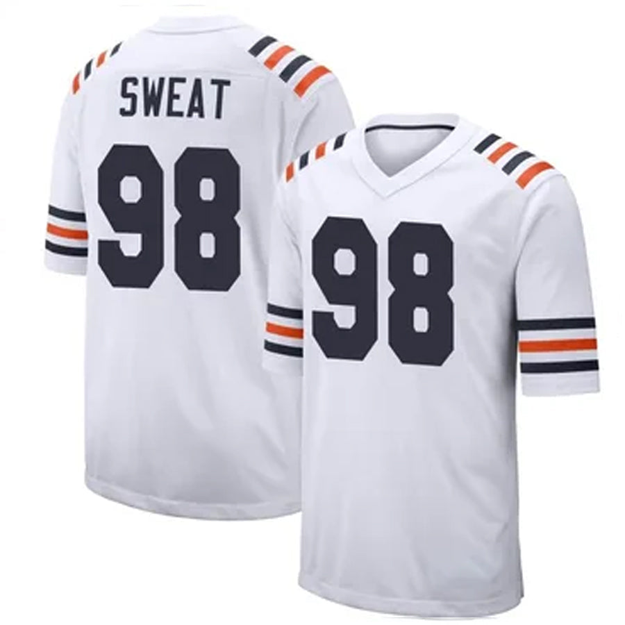 C.Bears #98 Montez Sweat Player White Alternate Classic Game Football Jerseys football jersey product view 1
