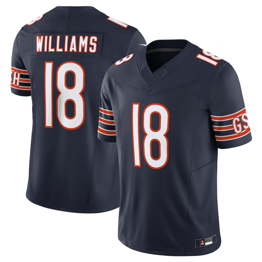 C.Bears Caleb Williams Navy Vapor F.U.S.E. Limited Jersey Player Football Jerseys football jersey product view 1