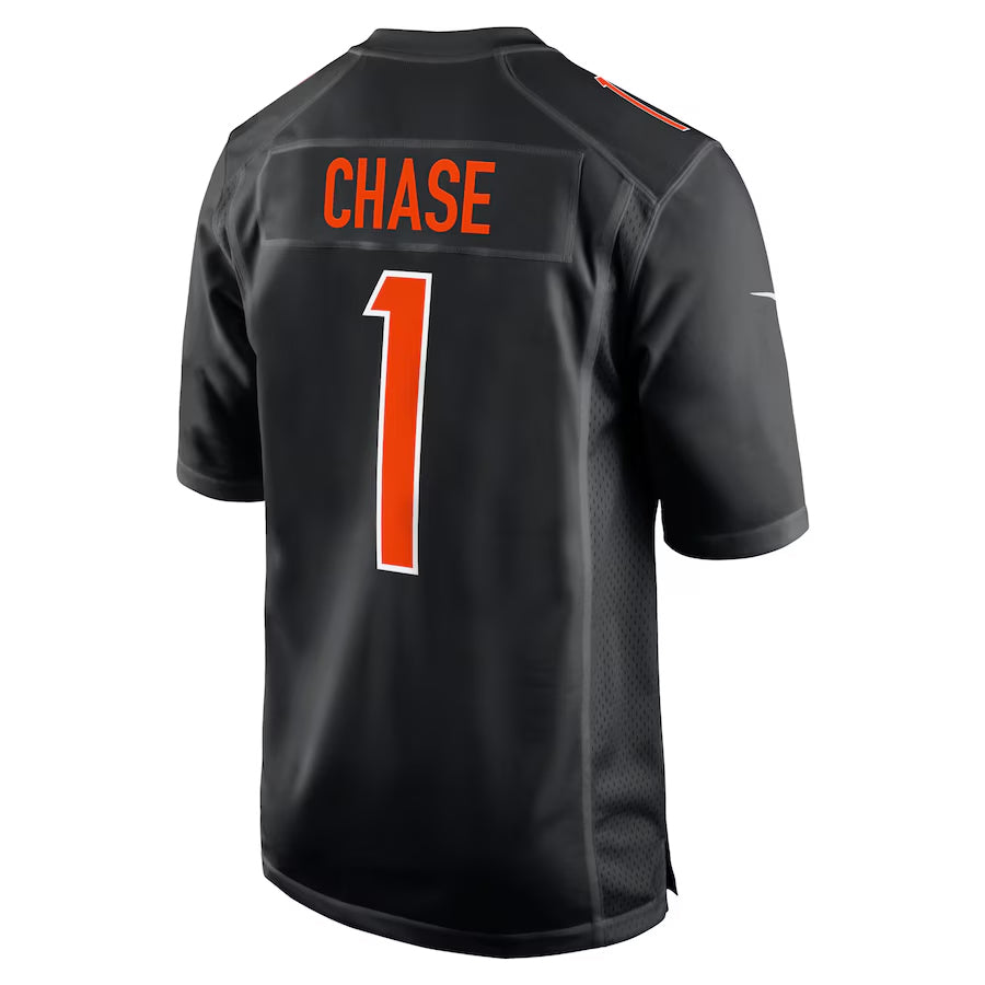 C.Bengals #1 Ja'Marr Chase Player Black Game Fashion Football Jerseys football jersey product view 1