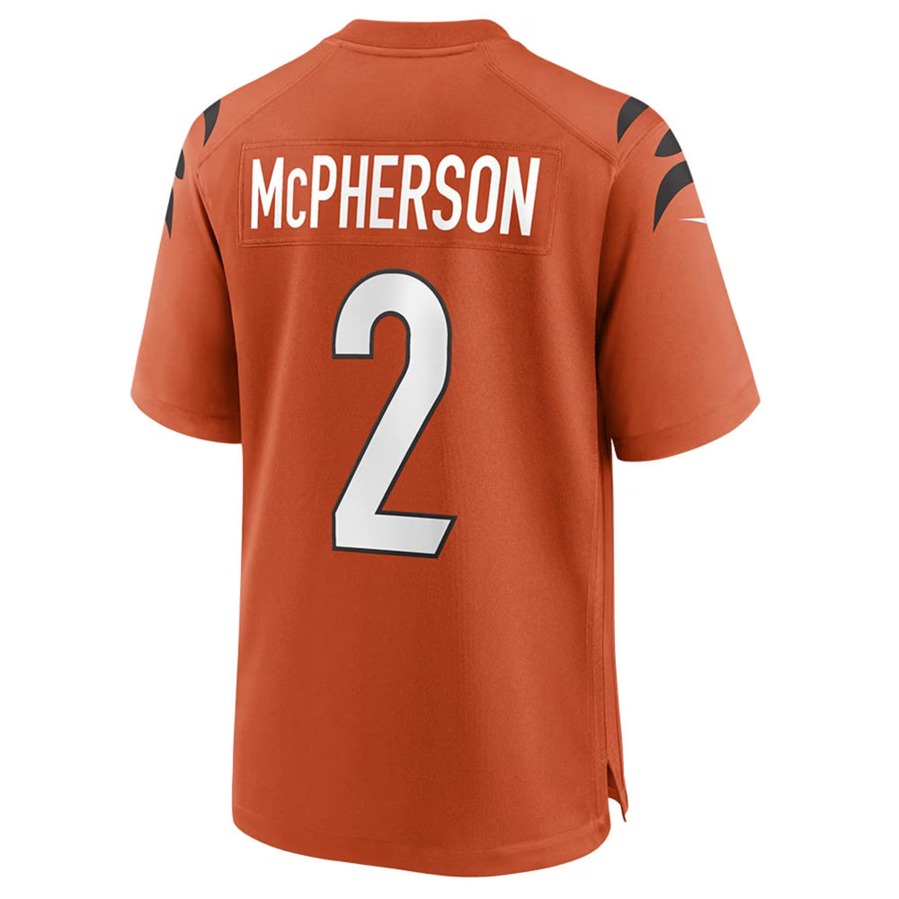 C.Bengals #2 Evan McPherson Player Orange Home Game Football Jerseys football jersey product view 1