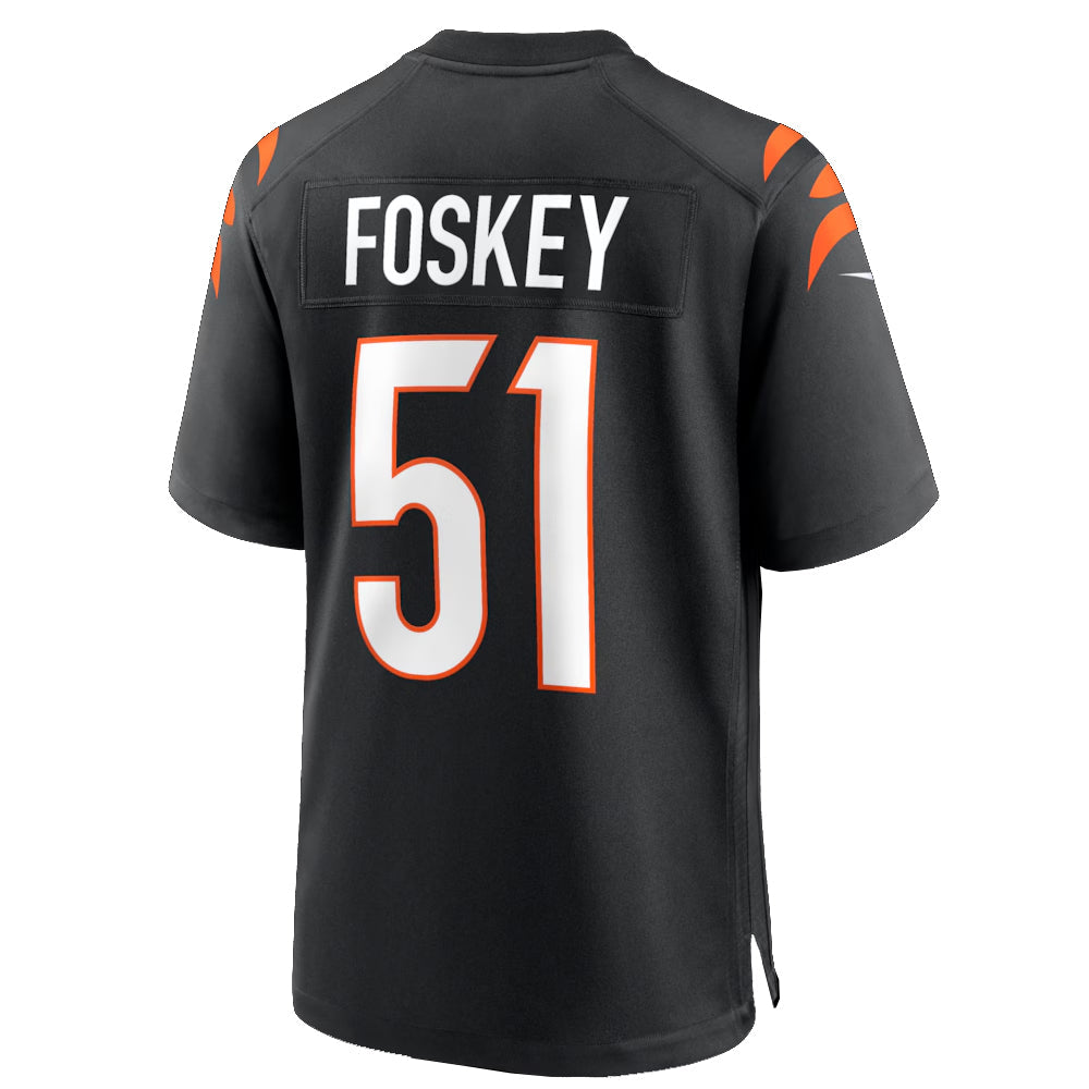 C.Bengals #51 Isaiah Foskey Player Black Home Game Football Jerseys football jersey product view 1