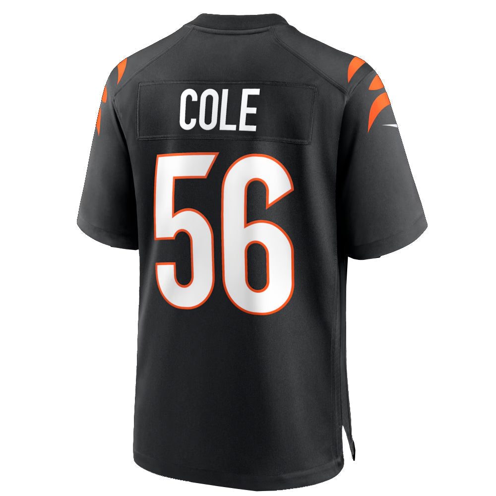 C.Bengals #56 Myles Cole Player Black Home Game Football Jerseys football jersey product view 1
