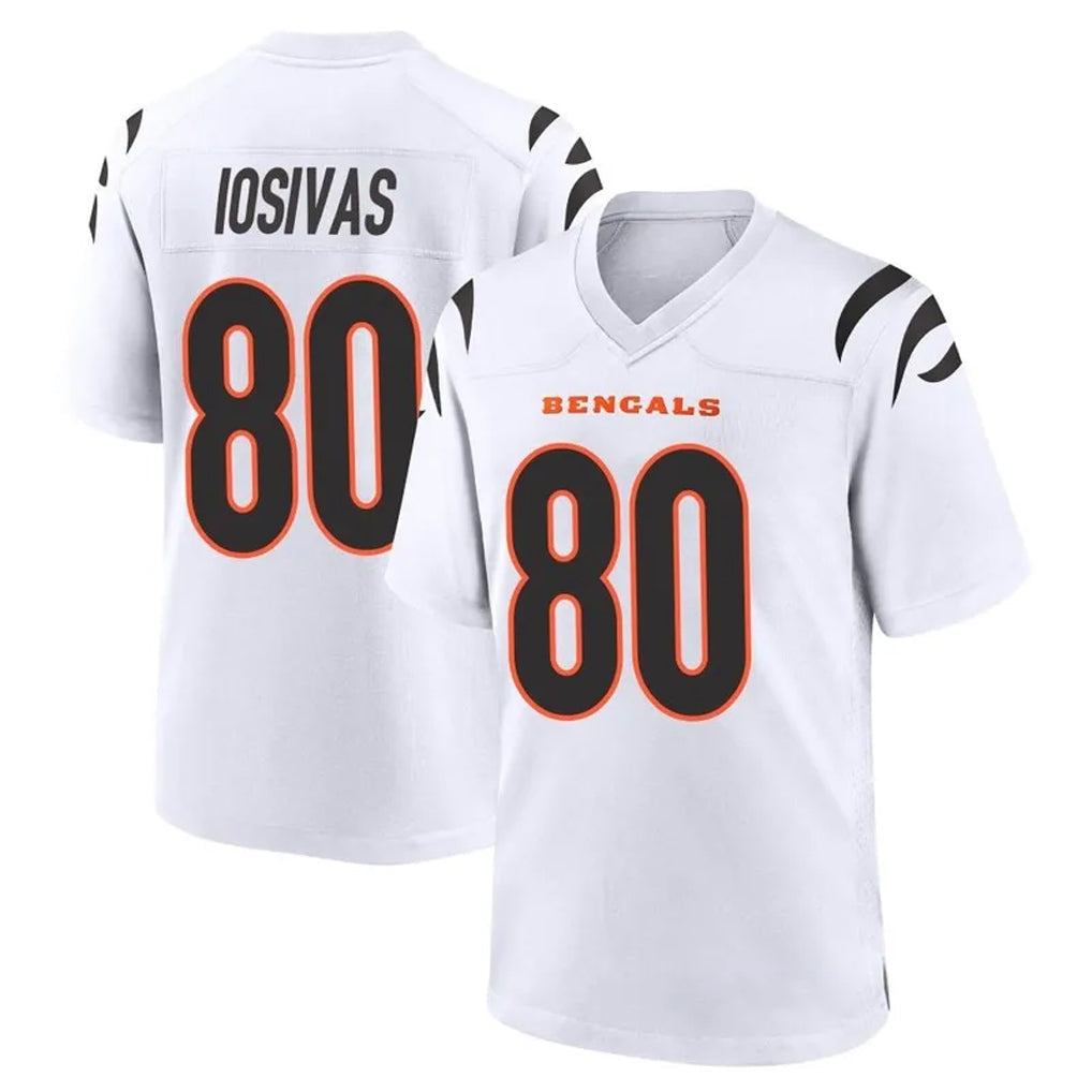 C.Bengals #80 Andrei Iosivas Player White Home Game Football Jerseys football jersey product view 1