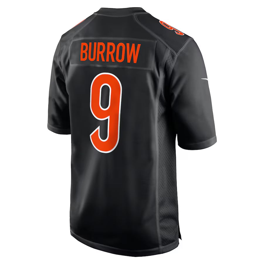C.Bengals #9 Joe Burrow Player Black Game Fashion Football Jerseys football jersey product view 1