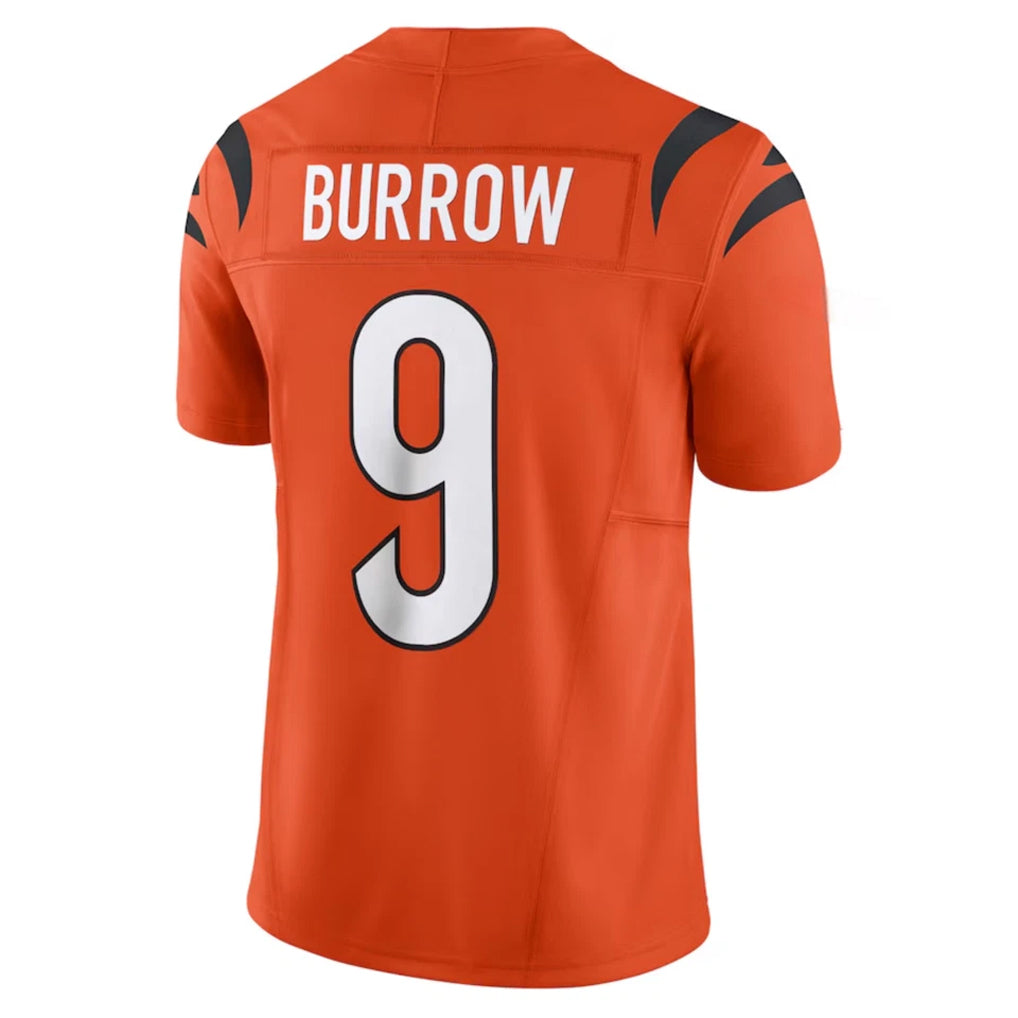 C.Bengals #9 Joe Burrow Player Orange Vapor F.U.S.E. Limited Football Jerseys football jersey product view 1