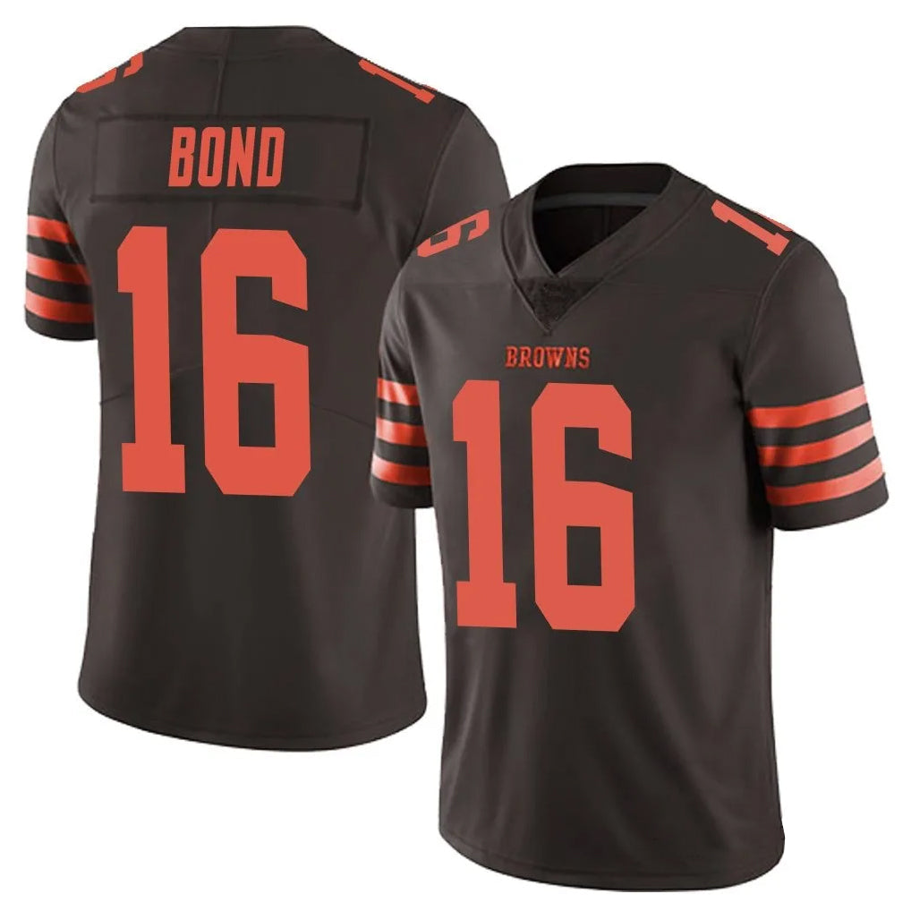 C.Browns #16 Isaiah Bond Player Brown Vapor Limited Football Jerseys football jersey product view 1