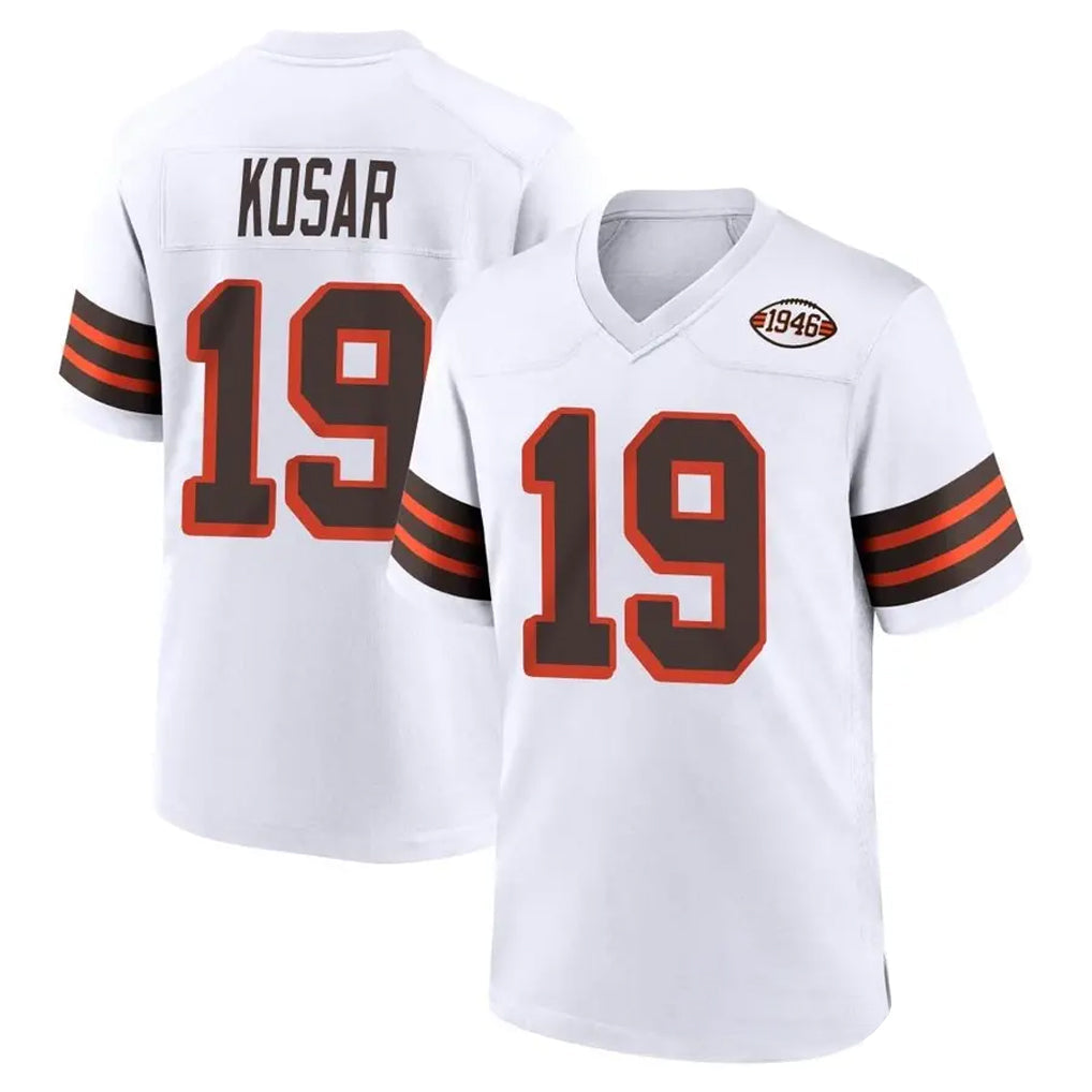 C.Browns #19 Bernie Kosar Player 1946 Collection Alternate White Football Jerseys football jersey product view 1