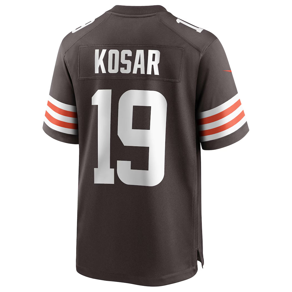 C.Browns #19 Bernie Kosar Player Brown Home Game Football Jerseys football jersey product view 1