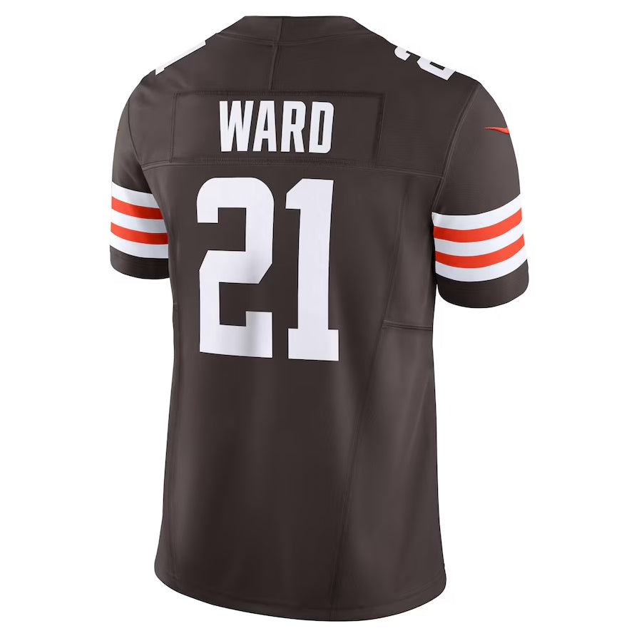 C.Browns #21 Denzel Ward Player Brown Vapor F.U.S.E. Limited Stitched American Football Jerseys football jersey product view 1