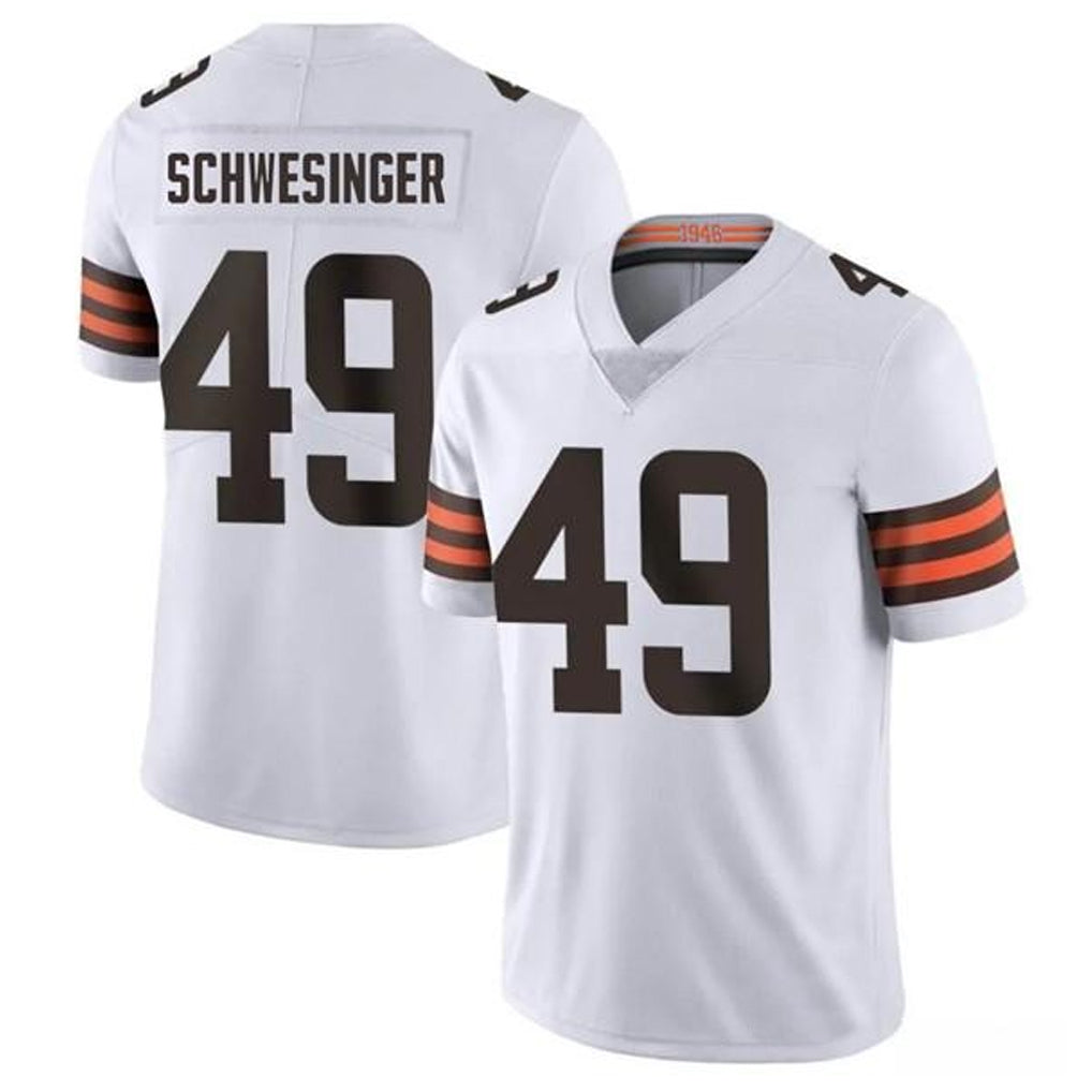C.Browns #49 Carson Schwesinger Player White Vapor Limited Football Jerseys football jersey product view 1