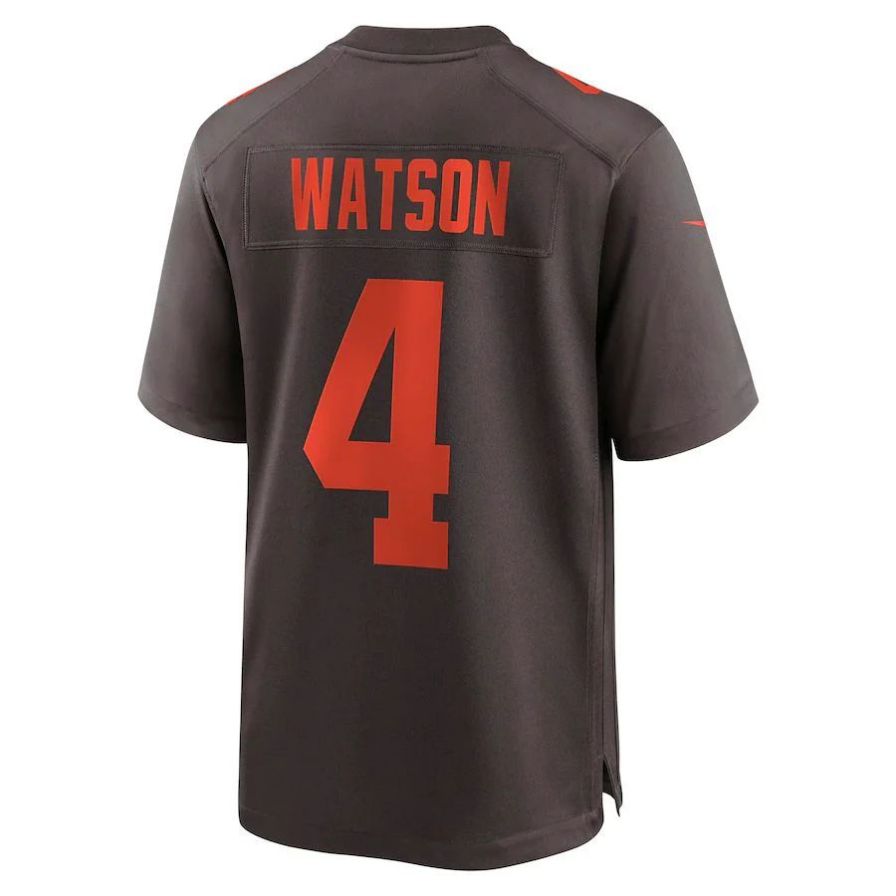 C.Browns #4 Deshaun Watson Player Brown Alternate Jersey Stitched American Football Jerseys football jersey product view 1