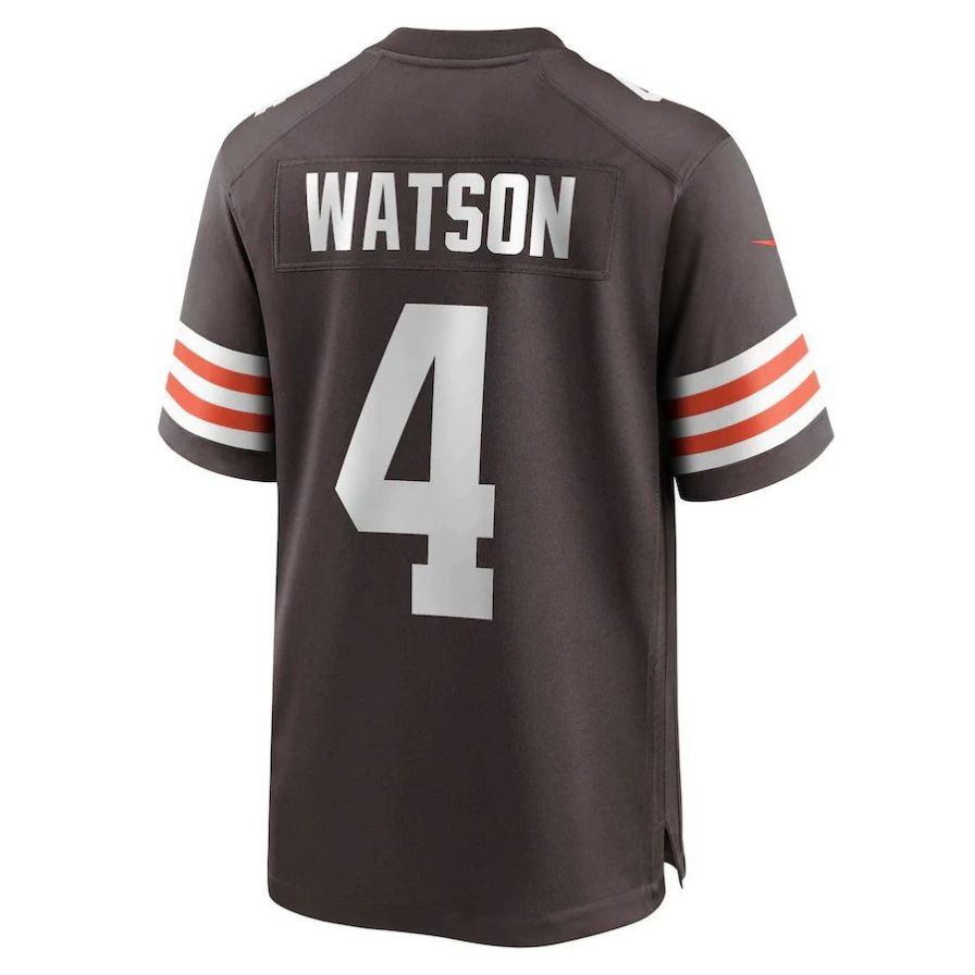 C.Browns #4 Deshaun Watson Player Brown Game Jersey Stitched American Football Jerseys football jersey product view 1