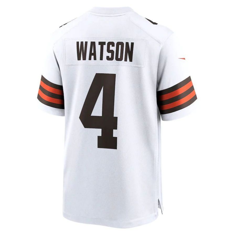 C.Browns #4 Deshaun Watson Player White Game Jersey Stitched American Football Jerseys football jersey product view 1