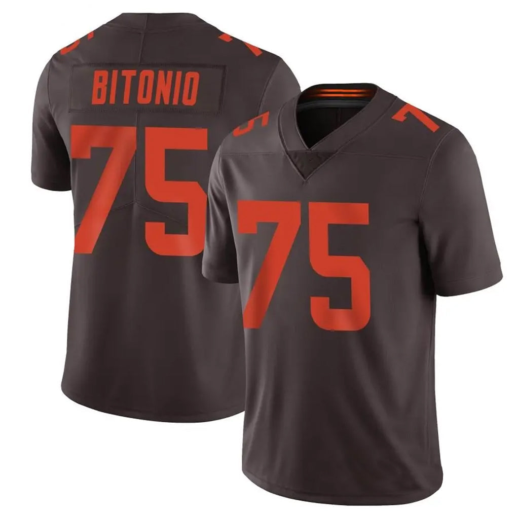 C.Browns #75 Joel Bitonio Player Brown Vapor Limited Game Football Jerseys football jersey product view 1