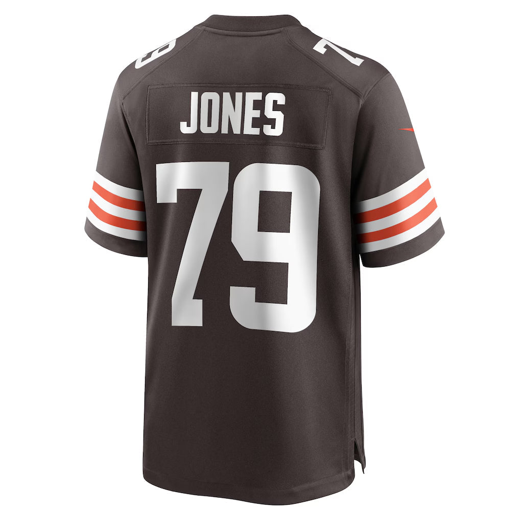 C.Browns #79 Dawand Jones Player Brown Home Game Football Jerseys football jersey product view 1