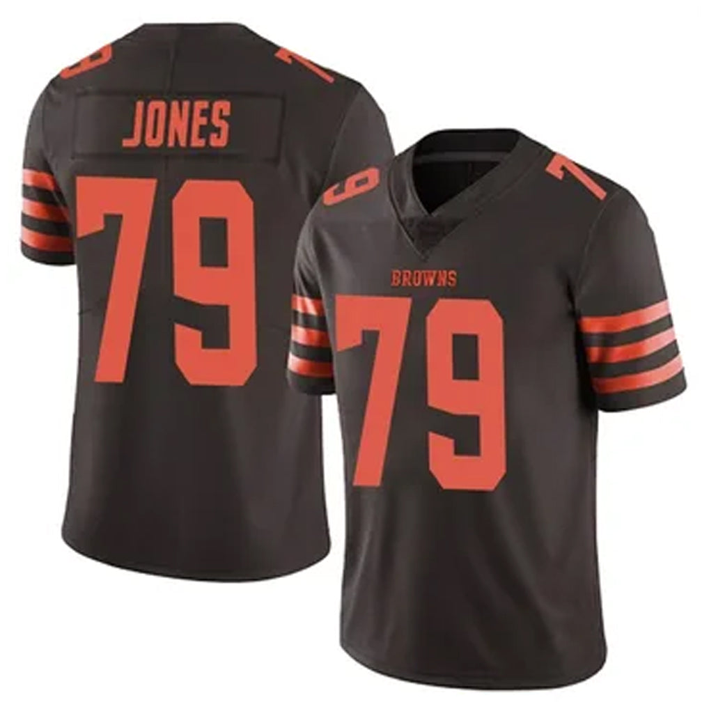 C.Browns #79 Dawand Jones Player Brown Vapor Limited Football Jerseys football jersey product view 1