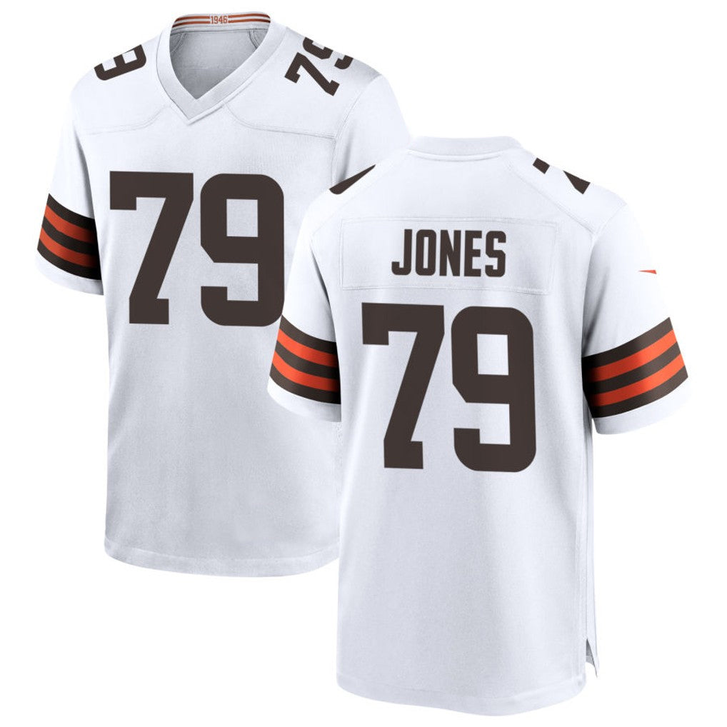 C.Browns #79 Dawand Jones Player White Home Game Football Jerseys football jersey product view 1