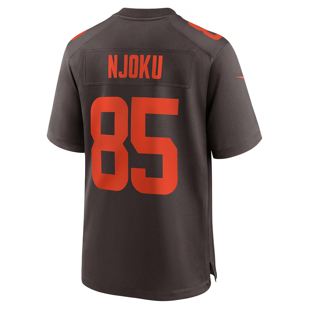 C.Browns #85 David Njoku Player Brown Alternate Game Football Jerseys football jersey product view 1