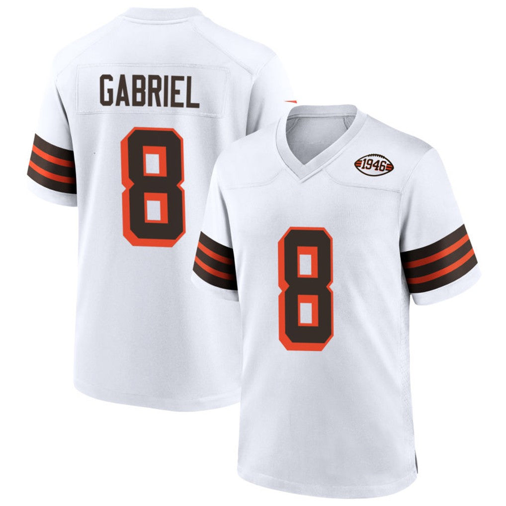 C.Browns #8 Dillon Gabriel Player White 1946 Collection Alternate Football Jerseys football jersey product view 1