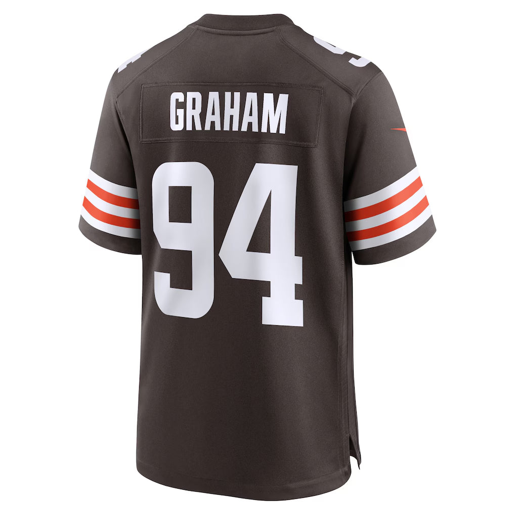 C.Browns #94 Mason Graham Player Brown Home Game Football Jerseys football jersey product view 1