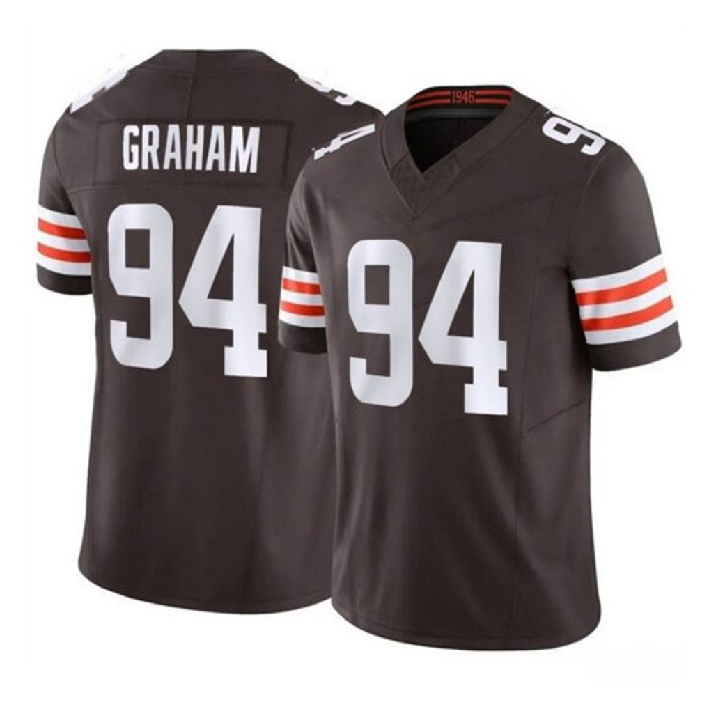 C.Browns #94 Mason Graham Player Brown Vapor F.U.S.E. Limited Football Jerseys football jersey product view 1