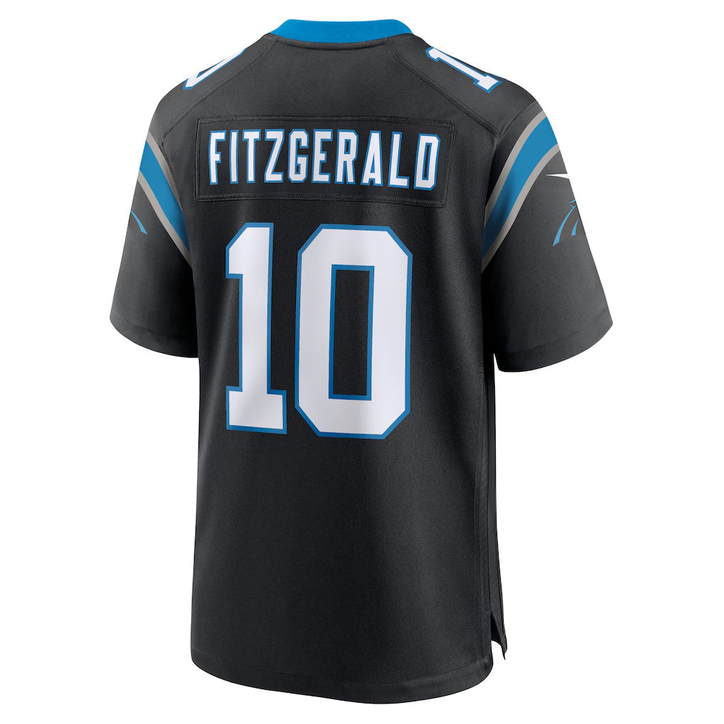 C.Panthers #10 Ryan Fitzgerald Player Black Home Game Football Jerseys football jersey product view 1
