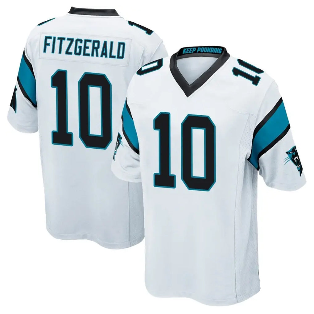 C.Panthers #10 Ryan Fitzgerald Player White Game Football Jerseys football jersey product view 1