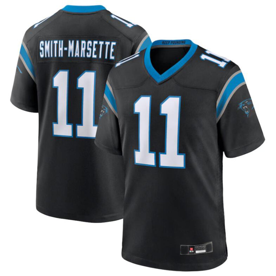 C.Panthers #11 Ihmir Smith-Marsette Black Team Game Jersey American Stitched Football Jerseys football jersey product view 2