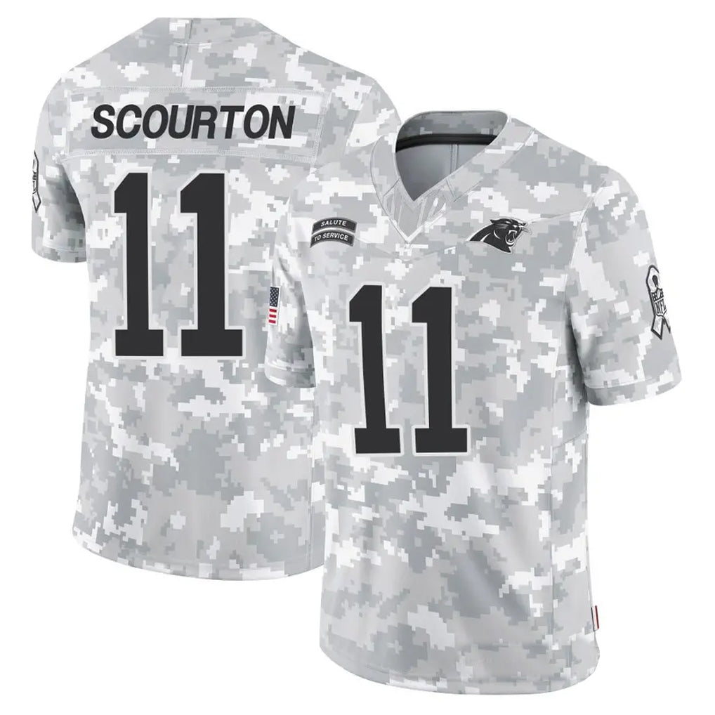 C.Panthers #11 Nic Scourton Player Arctic Camo Salute to Service Limited Football Jerseys football jersey product view 1