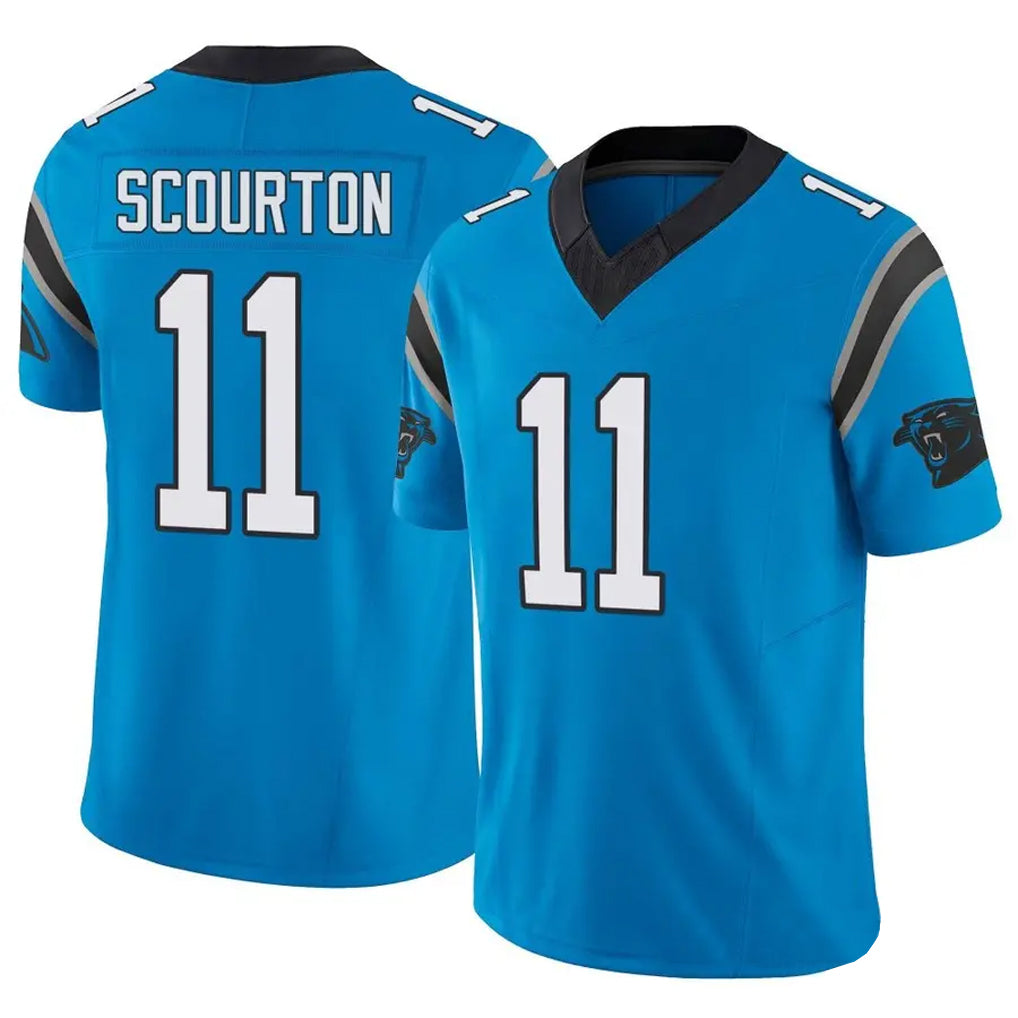 C.Panthers #11 Nic Scourton Player Blue Limited Vapor F.U.S.E. Football Jerseys football jersey product view 1