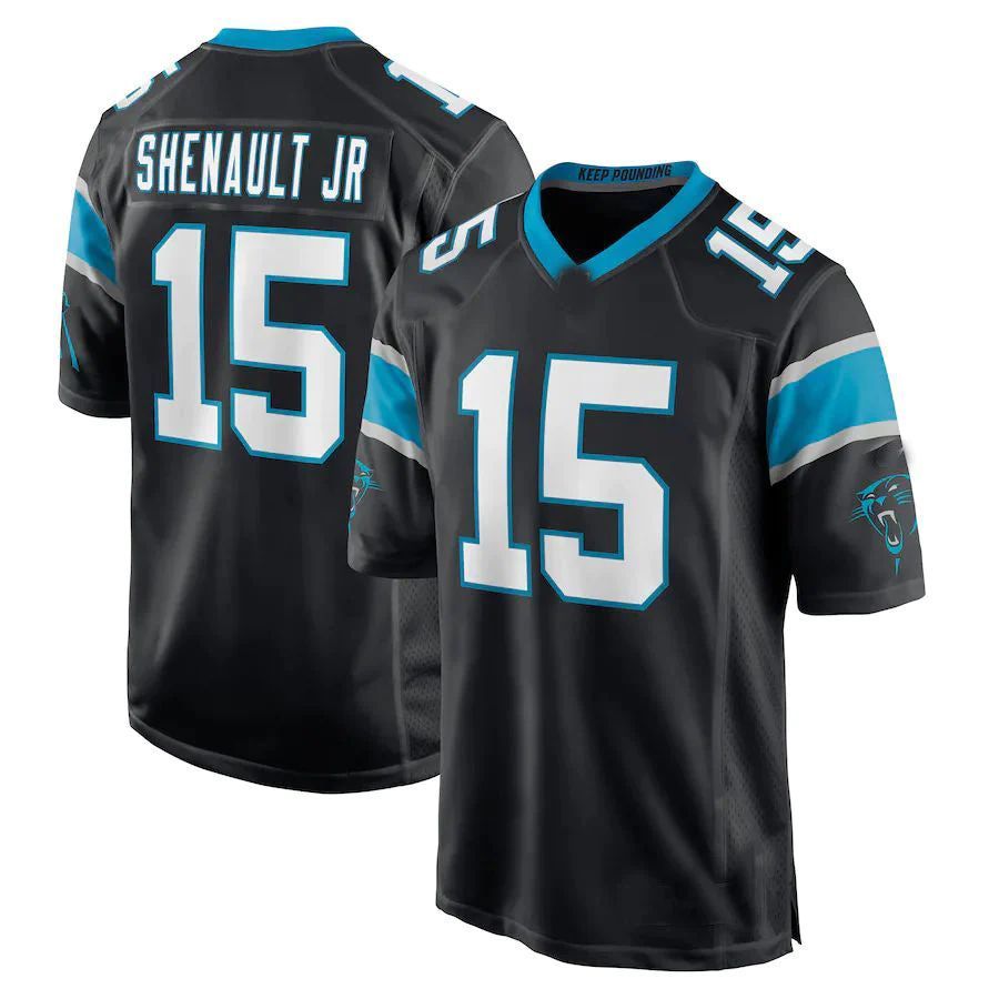 C.Panthers #15 Laviska Shenault Jr. Black Game Player Jersey Stitched American Football Jerseys football jersey product view 1