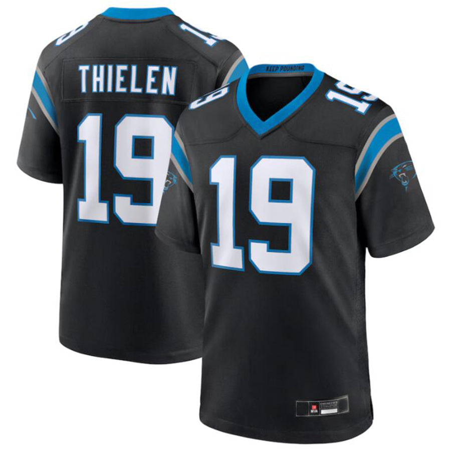 C.Panthers #19 Adam Thielen Black Game Player Jersey American Stitched Football Jerseys football jersey product view 2
