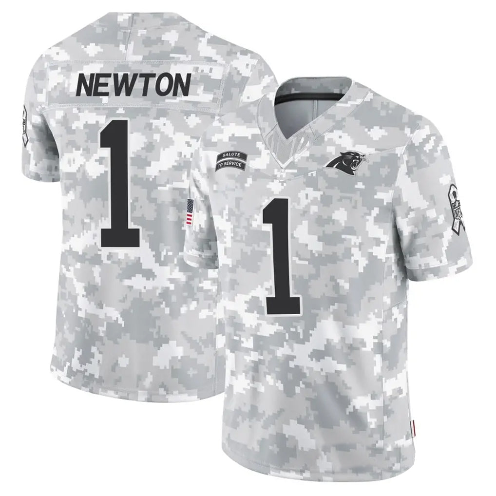 C.Panthers #1 Cam Newton Player Arctic Camo Salute to Service Limited Football Jerseys football jersey product view 1