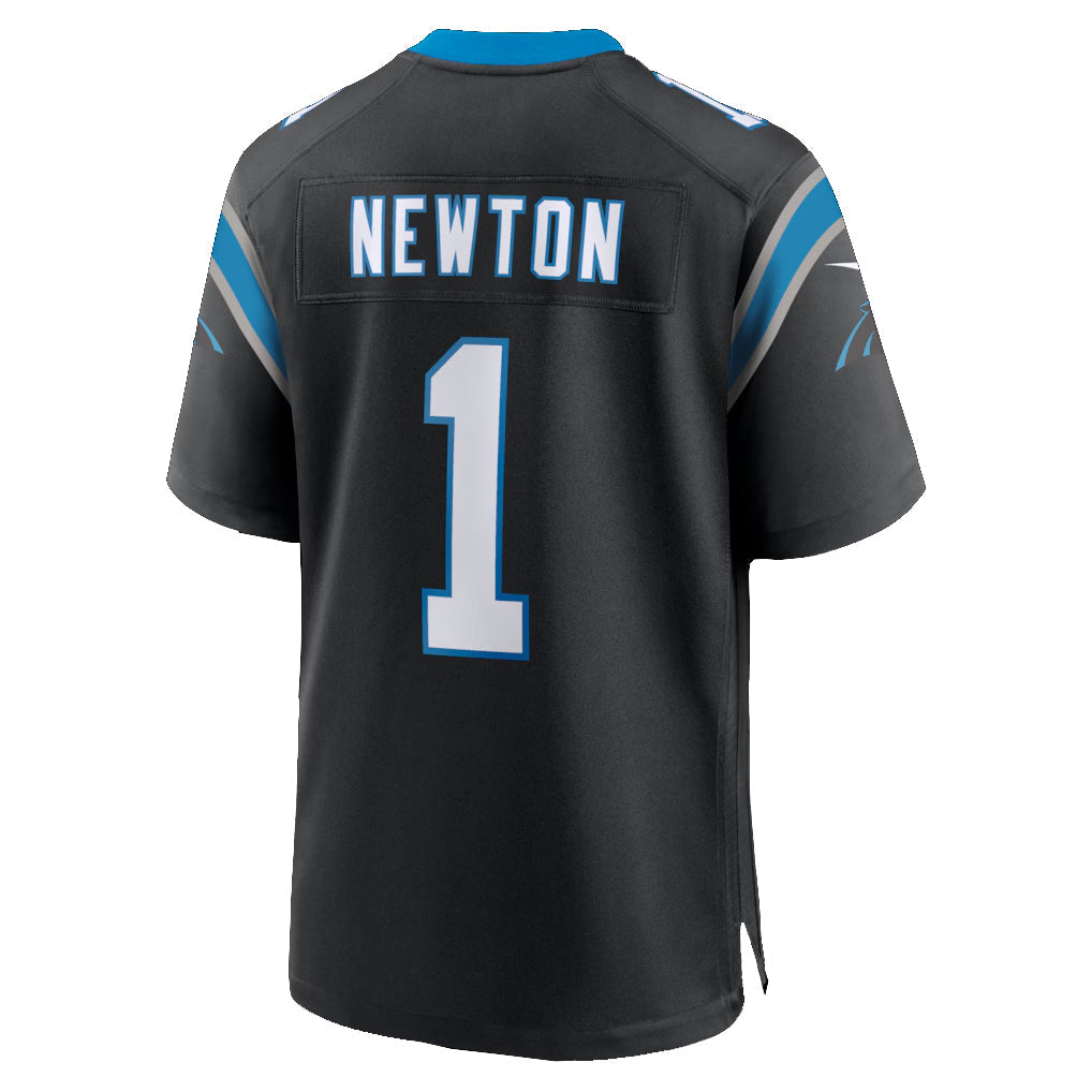 C.Panthers #1 Cam Newton Player Black Home Game Football Jerseys football jersey product view 1