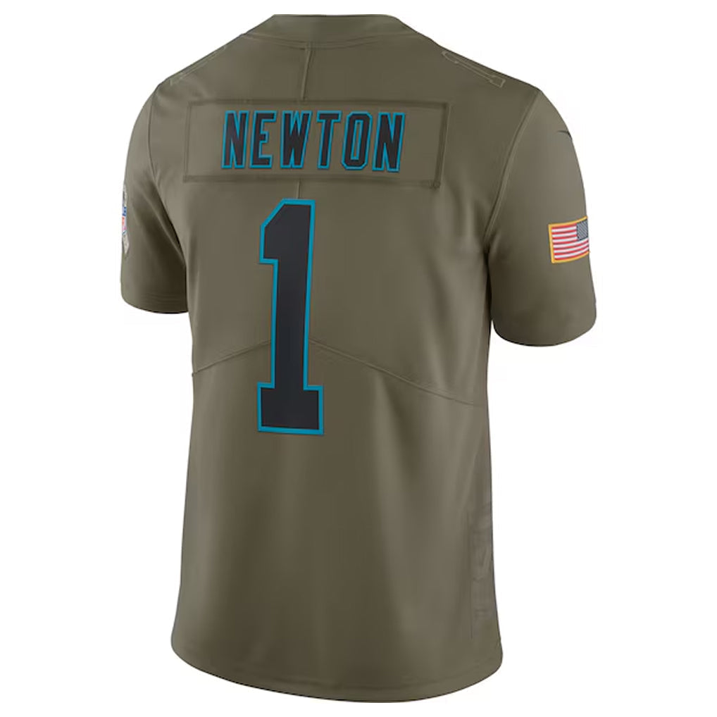 C.Panthers #1 Cam Newton Player Olive Salute to Service Limited Football Jerseys football jersey product view 1