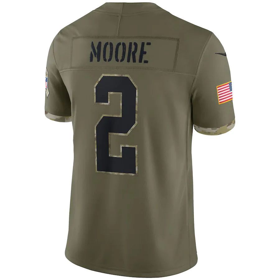 C.Panthers #2 D.J. Moore Olive 2022 Salute To Service Limited Player Jersey Stitched American Football Jerseys football jersey product view 1