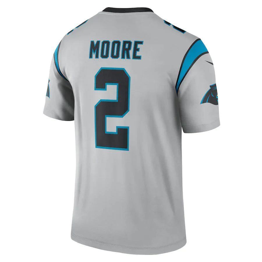 C.Panthers #2 D.J. Moore Silver Inverted Legend Player Jersey Stitched American Football Jerseys football jersey product view 1