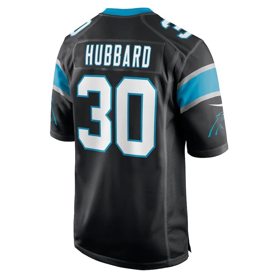 C.Panthers #30 Chuba Hubbard Black Player Game Jersey -Stitched American Football Jerseys football jersey product view 1