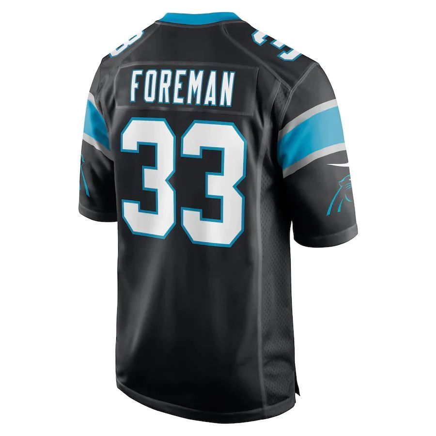 C.Panthers #33 D'Onta Foreman Black Game Player Jersey Stitched American Football Jerseys football jersey product view 1